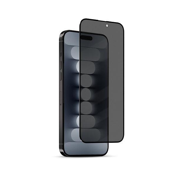 Glass Max with Black Frame for iPhone 15 Pro | Privacy Glass Max with Black Frame for iPhone 15 Pro | Privacy